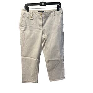 ⭐️ Women’s Talbots White Cropped Denim Pants. Size 8 Petite